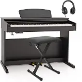 Gear4Music DP-10X Digitalpiano von Bank-Set Matte Black