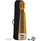 Gear4Music Lap Steel Gitarre Starter-Kit von Gold