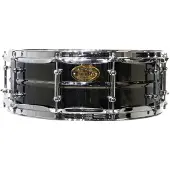 WorldMax 14" X 4" schwarzes Messing Snare Drum Chrom Hardware