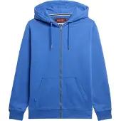 Superdry für Herren. M2014128A Sweatshirt mit Kapuze, Reißverschluss und blauem Logo (S), Lässig, Baumwolle