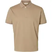Selected Poloshirt "SLHFAVE ZIP SS POLO NOOS" Baumwollmischung, regular fit