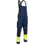 Kübler Latzhose REFLECTIQ Klasse 1 warngelb/dunkelblau Form 3208 Grösse 102