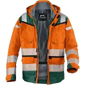 Kübler unisex Warnjacke Winter REFLECTIQ orange, moosgrün Grösse 2XL