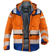 Kübler unisex Warnjacke Winter REFLECTIQ orange, kornblau Grösse 2XL
