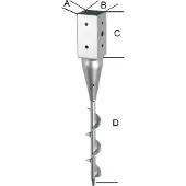 Magni Einschraubbodenhülse tzn 91x650 mm
