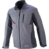 Planam Softshelljacke Highline Grösse XXL schiefer/schwarz/rot