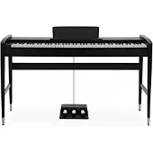 Gear4Music Keynote Modernes Digitalpiano mit Bluetooth von Schwarz matt