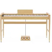 Gear4Music Keynote Modernes Digitalpiano mit Bluetooth von Eiche hell
