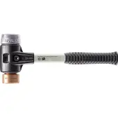 HALDER SIMPLEX Schonhammer Ø 40 mm Kupfer / Weichmetall mit verstärkem Tempergussgehäuse und Fiberglasstiel