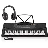 Gear4Music MK-1000 Tragbares Keyboard mit 54 Tasten von – Anfängerpaket