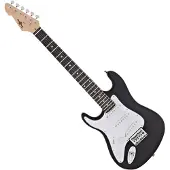 Gear4Music 3/4-LA-Linkshänder-E-Gitarre von Schwarz