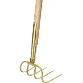Idealspaten-bredt Dunghacke 4 Zinken mit Schienenzwinge Siel 135 cm