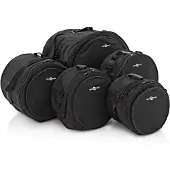 Gear4Music Gepolstertes Fusion Drum Bag Set von
