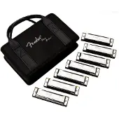 Fender Blues Deluxe Mundharmonika Komplettset mit Etui