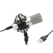 Tie Studio USB-Großmembran-Kondensatormikrofon Silver