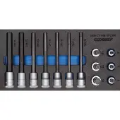 Gedore 1500 CT1-IN 19 LKM Satz Schraubendrehereinsätze 1/2" in Check-Tool-Modul, 2308932