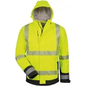 Elysee Melvin Winter Softshelljacke mit Kapuze - Warngelb/schwarz 107 XL