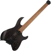 Cort Space G6MS Headless Multiscale Gitarre halbglänzend Trans Black