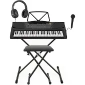 Gear4Music MK-1000 Tragbares Keyboard mit 54 Tasten von Ständerpaket