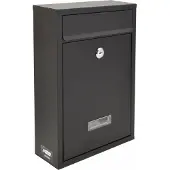 AWTOOLS Schwarzer Briefkasten 31, 215 x 320 x 85 mm