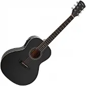 Gear4Music Parlor-Elektroakustikgitarre von Schwarz
