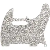 Fender Hybrid Glass/Glitter Telecaster S/S Pickguard Silver Sparkle - Pickguard