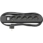 Fortis Steckdosenleiste 5-fach H05VV-F3G1,5 3m mit Magnet , 4063726004093