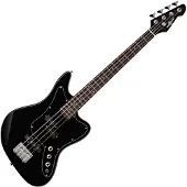 Gear4Music Seattle Shortscale-Bassgitarre von Schwarz
