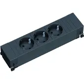 Bachmann 317.117 POWER FRAME 3xCEE7/3 kurz Kunststoffprofil 317117