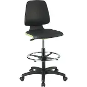 BIMOS Arbeitsstuhl Labsit 4, K-Leder grün Sitzhöhe 560-810 mm