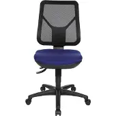 Topstar Bürodrehstuhl m.Lendenwirbelstütze blau 430-510mm o.Armlehnen Trgf.110kg