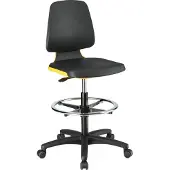 BIMOS Arbeitsstuhl Labsit 4, PU orange Sitzhöhe 560-810 mm