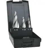 Exact Stufenbohrer HSS Set 4-fach Spiralnute 4-30 mm