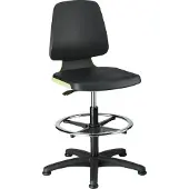 BIMOS Arbeitsstuhl Labsit 3, PU grün Sitzhöhe 520-770 mm