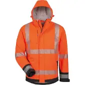 Elysee Melvin Winter Softshelljacke mit Kapuze - Warnorange/schwarz 107 M