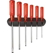 PB Swiss Tools Norm-Schraubendreher-Satz, mit Kunststoffheft und Wandhalter, 6-teilig