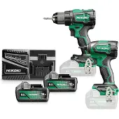 HiKOKI 18V Kc18De Wbz (Ds18De + Wh18De) 2X5.0Ah Hsc Bohrmaschine/Schrauber + Schlagschrauber Set
