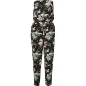 Urban Classics Ladies Viscose Bandeau Jumpsuit Black Tropical Größe: XXL | Jumpsuits Outlet | Damen | Schwarz