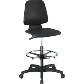 BIMOS Arbeitsstuhl Labsit 4, K-Leder weiss Sitzhöhe 560-810 mm