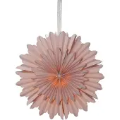 Star Trading Rosa Papier-Weihnachtsstern Kristall - 50 cm