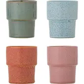 Bloomingville – Ewan Tasse – rosa – 4er-Set – Steinzeug