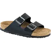 Birkenstock Arizona BS Zwei verstellbare Riemen Anatomische Kork Pt Damen Sandalen aus geöltem Leder in Schwarz – 5 UK - 38 EU - 7/7.5 US / Black