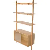 Zuiver Rise Regal Eschenholz/Glas 180x90 cm