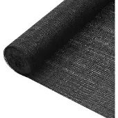 vidaXL Zaunblende Schwarz 1,8x25 m HDPE 75 g/m²