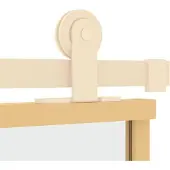 vidaXL Schiebetür Golden 76x205 cm ESG-Klarglas und Aluminium