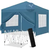 EUGAD Pop-Up Faltpavillon wasserfest Winterfest,mit Seitenwänden 3x3m, blau
