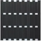 GROEN & JANSSEN Zaun Hauptelement GroJa Merano vormontiert ohne Pfosten Querriegel silber 180 x 180 cm anthrazit
