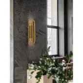 Nova Luce FELIX LED Wandleuchte Gold 20W Warmweiss 18x8,8x50cm 9287917