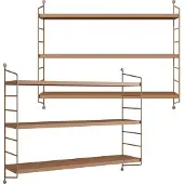 En.casa Modulares Wandregal Strängnäs 2er Set Hellbraun