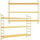 En.casa Modulares Wandregal Strängnäs 2er Set Gelb